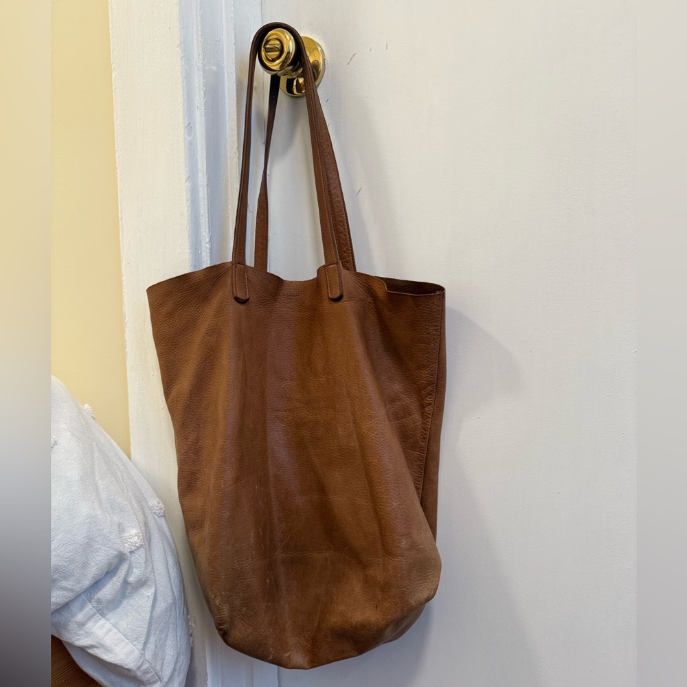 Rare Baggu leather tote bag.